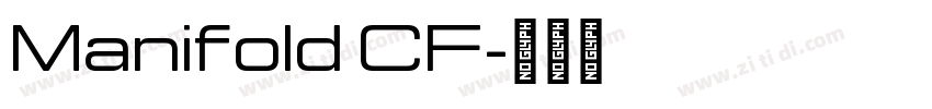 Manifold CF字体转换